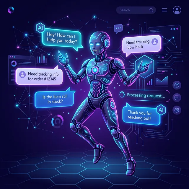 Interfaz Gráfica abstracta de Chatbots conversacionales integrados vía API de Inteligencia artificial procesando volumen de datos masivos